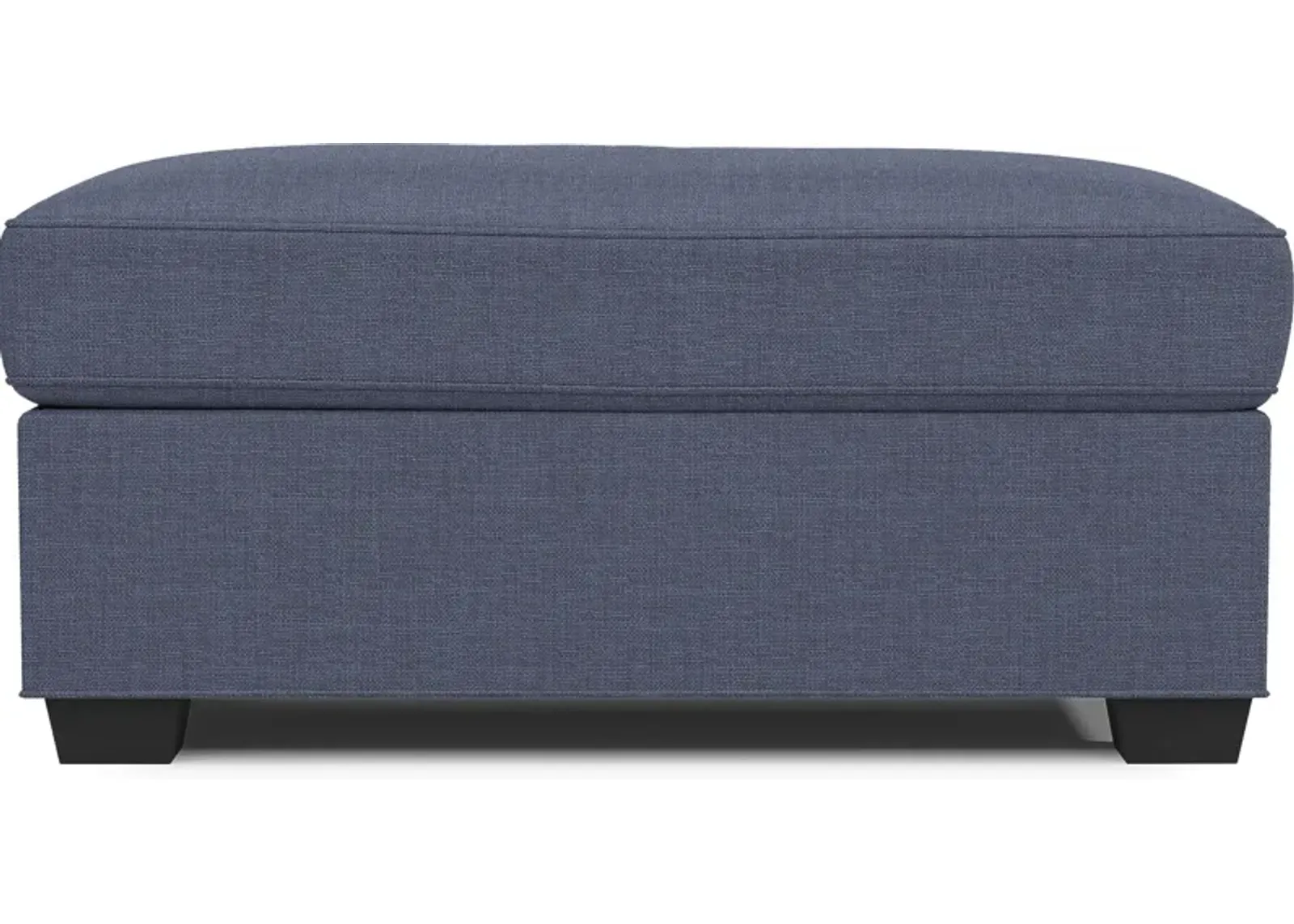 Bellingham Sapphire Textured Chenille Ottoman