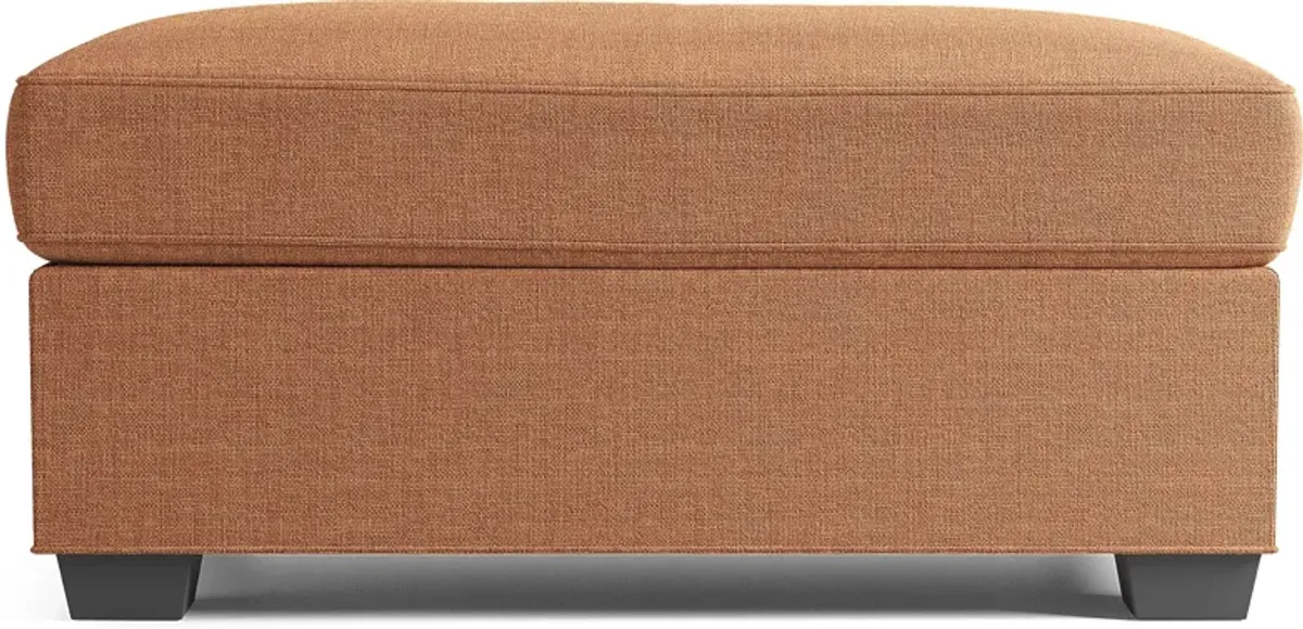 Bellingham Russet Textured Chenille Ottoman