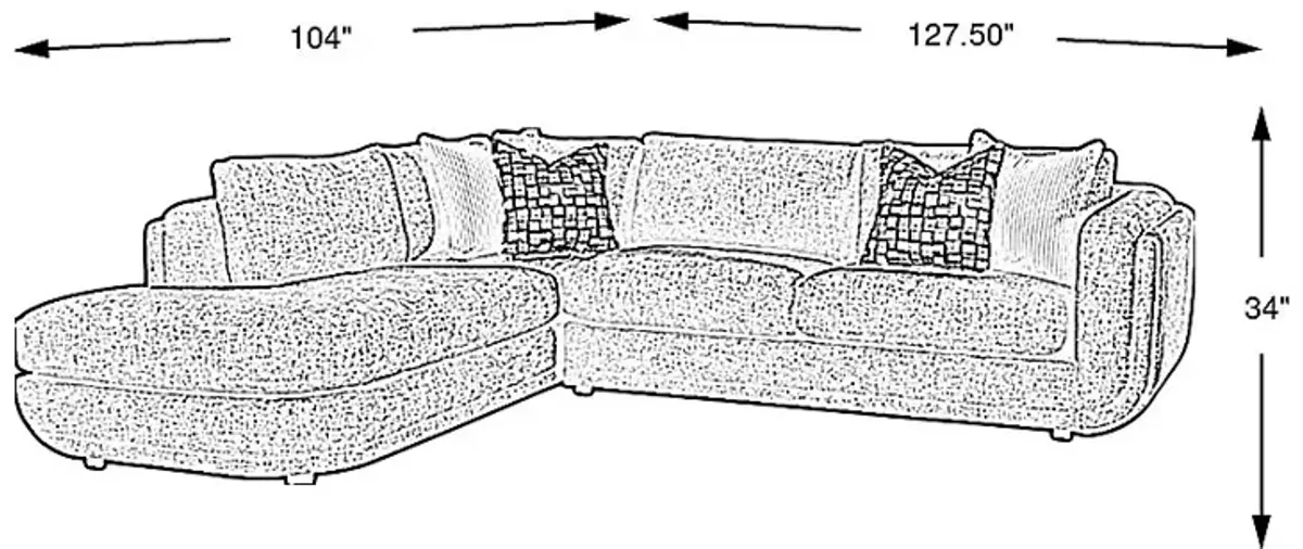 Laguna Hills Olive 2 Pc Sectional