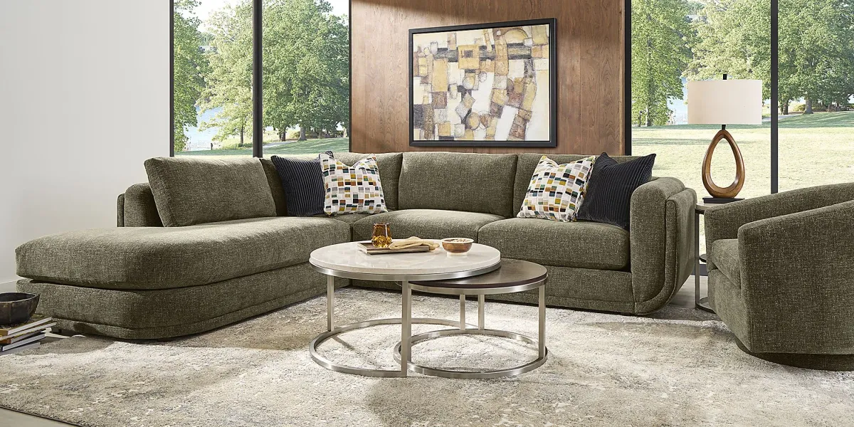 Laguna Hills Olive 2 Pc Sectional