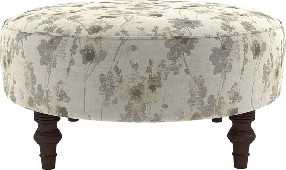 Glendmere Linen Ottoman