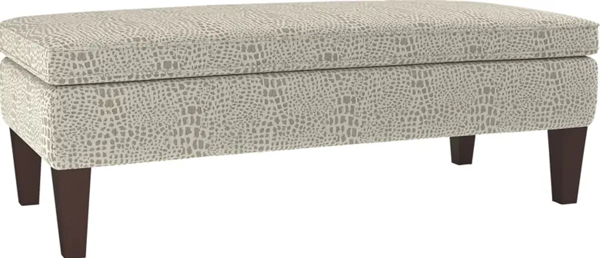 Flintshire Ivory Storage Ottoman