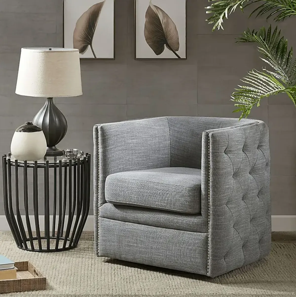 Wittmer Slate Accent Swivel Chair