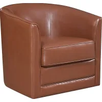 Adelta Brown Accent Swivel Chair