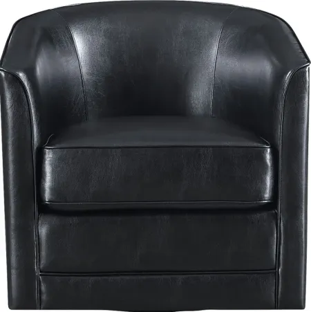 Adelta Black Accent Swivel Chair