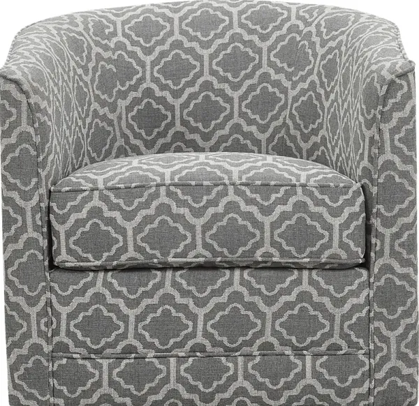 Adelta Gray Accent Swivel Chair