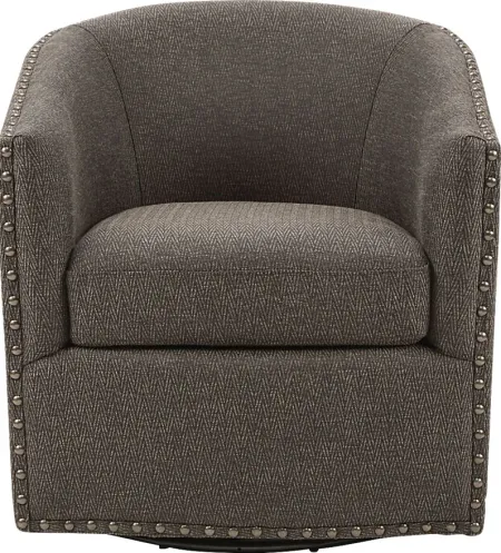 Minturn Brown Accent Swivel Chair