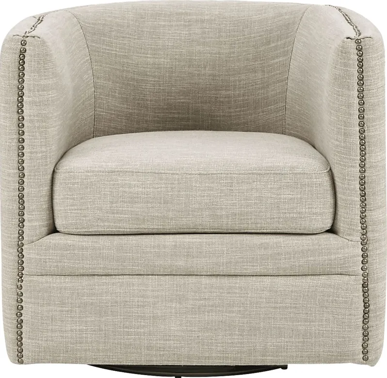 Wittmer Cream Accent Swivel Chair