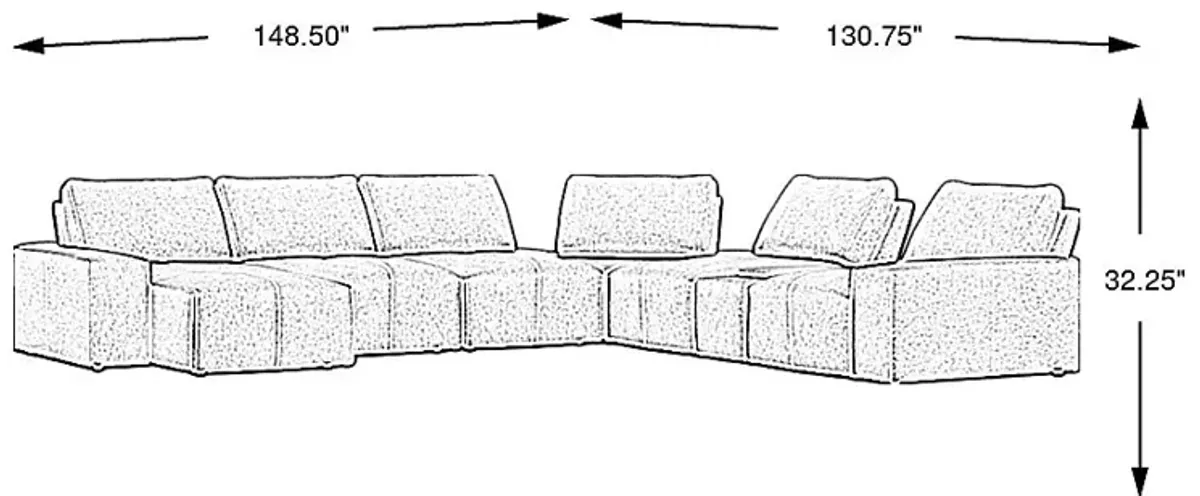 Laney Gray 7 Pc Sectional