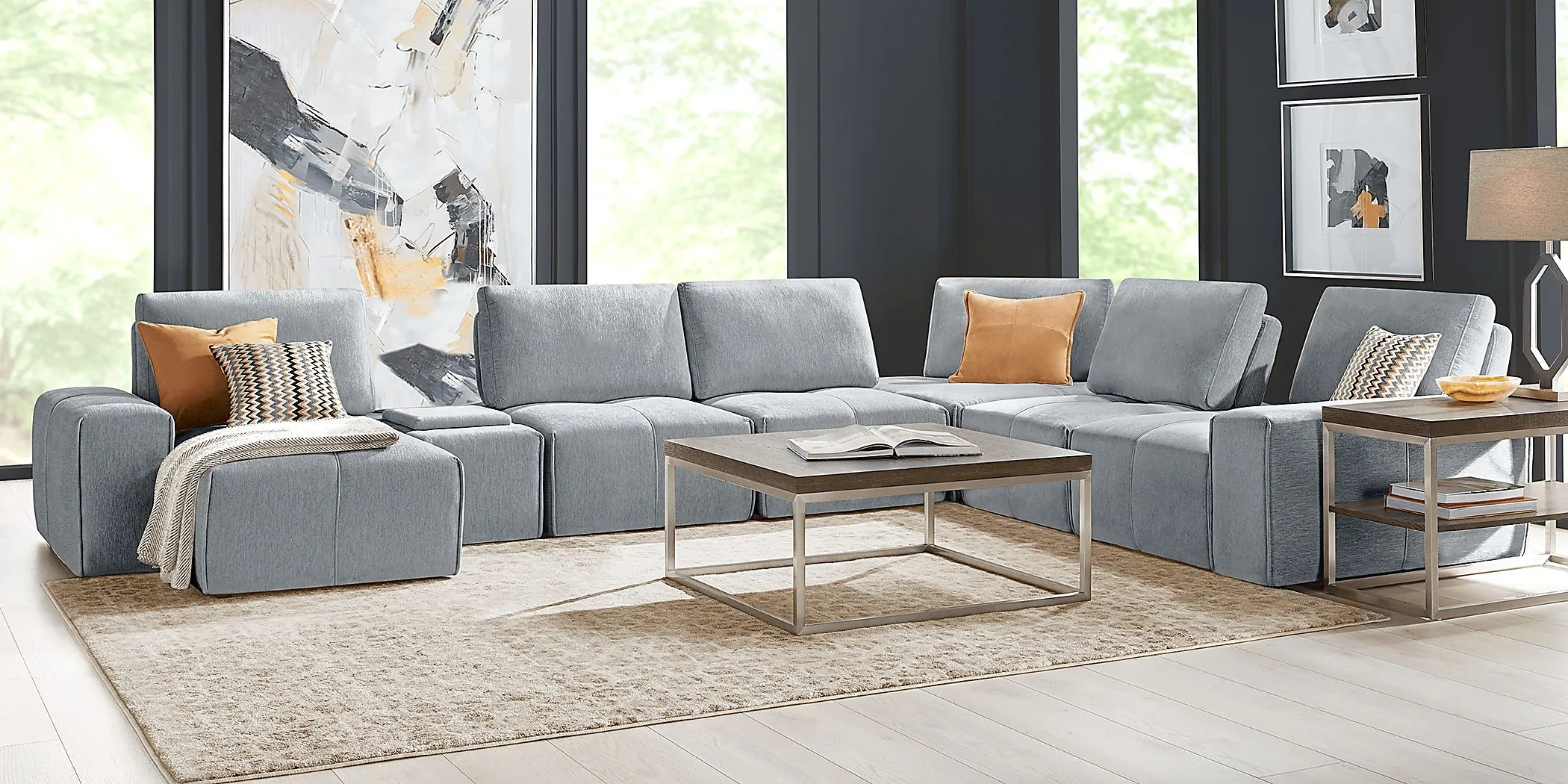 Laney Gray 7 Pc Sectional by Rooms To Go