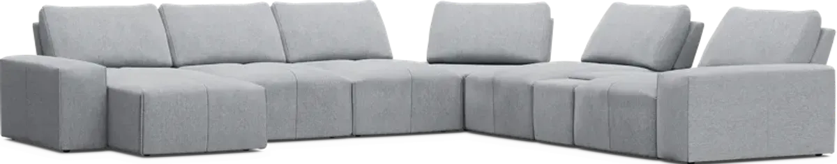 Laney Gray 7 Pc Sectional