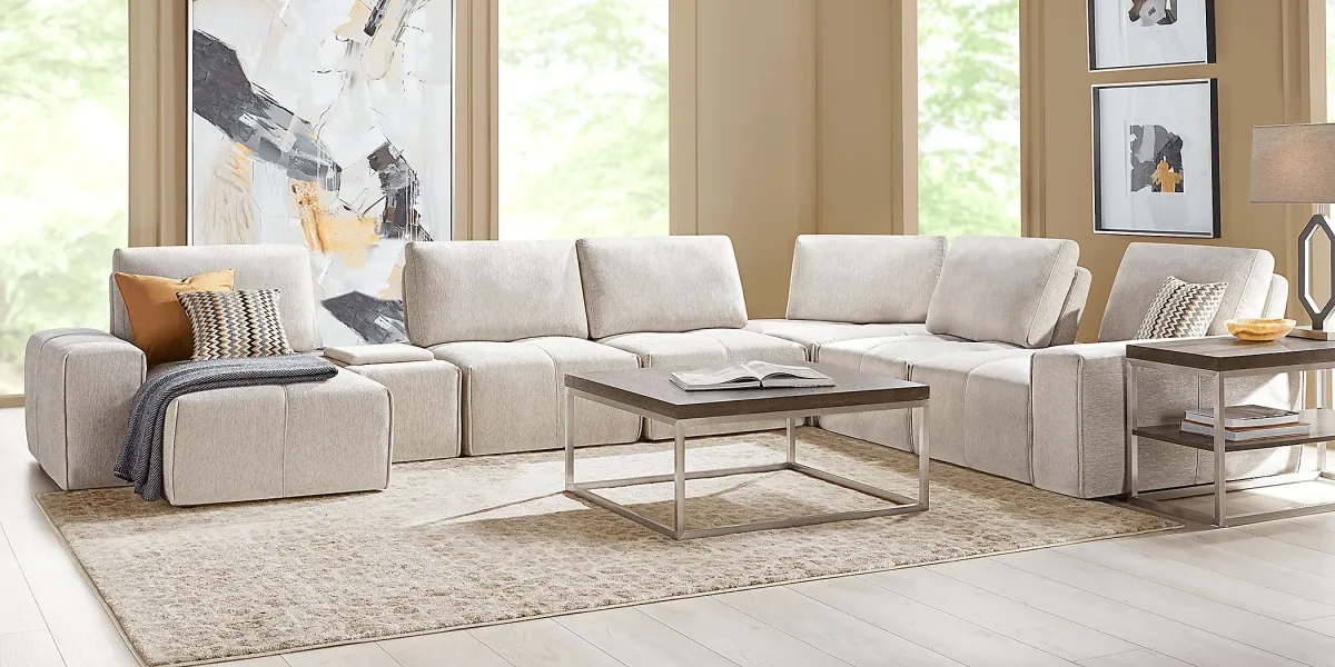 Laney Beige 7 Pc Sectional