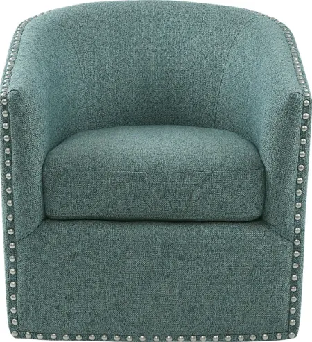 Minturn Teal Accent Swivel Chair