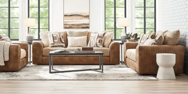 Exton Brown 7 Pc Living Room