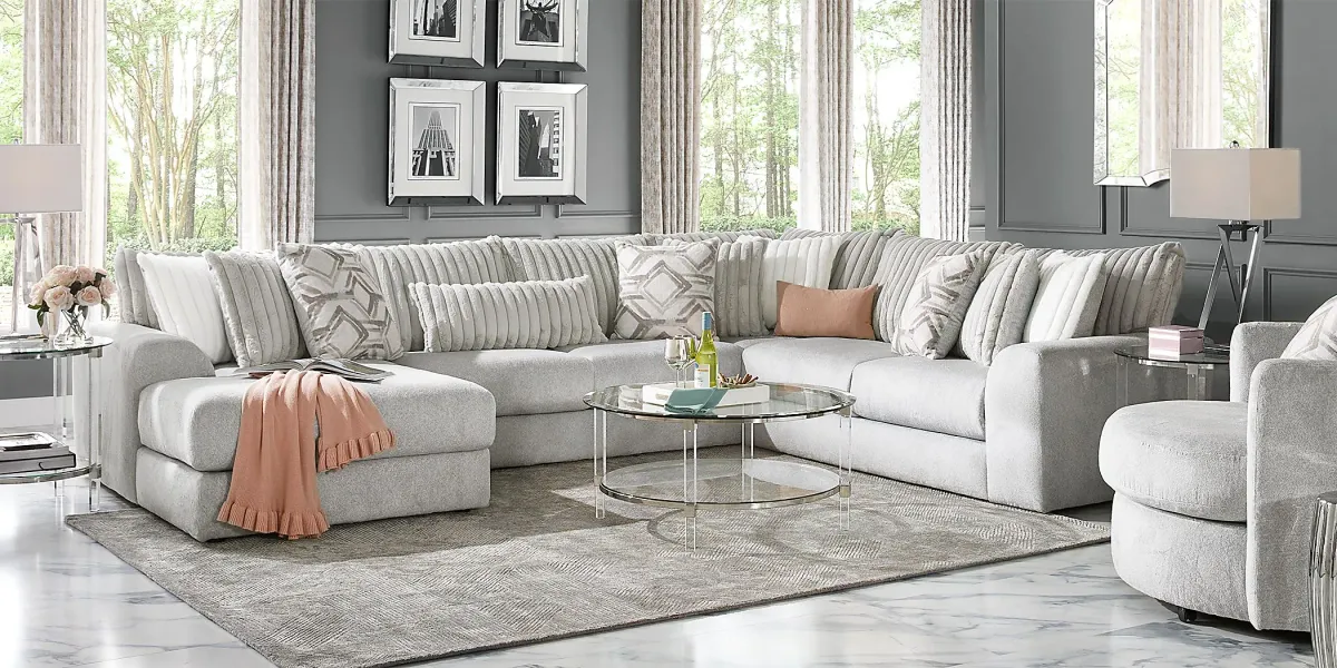 Moreau Street Gray 3 Pc Sectional