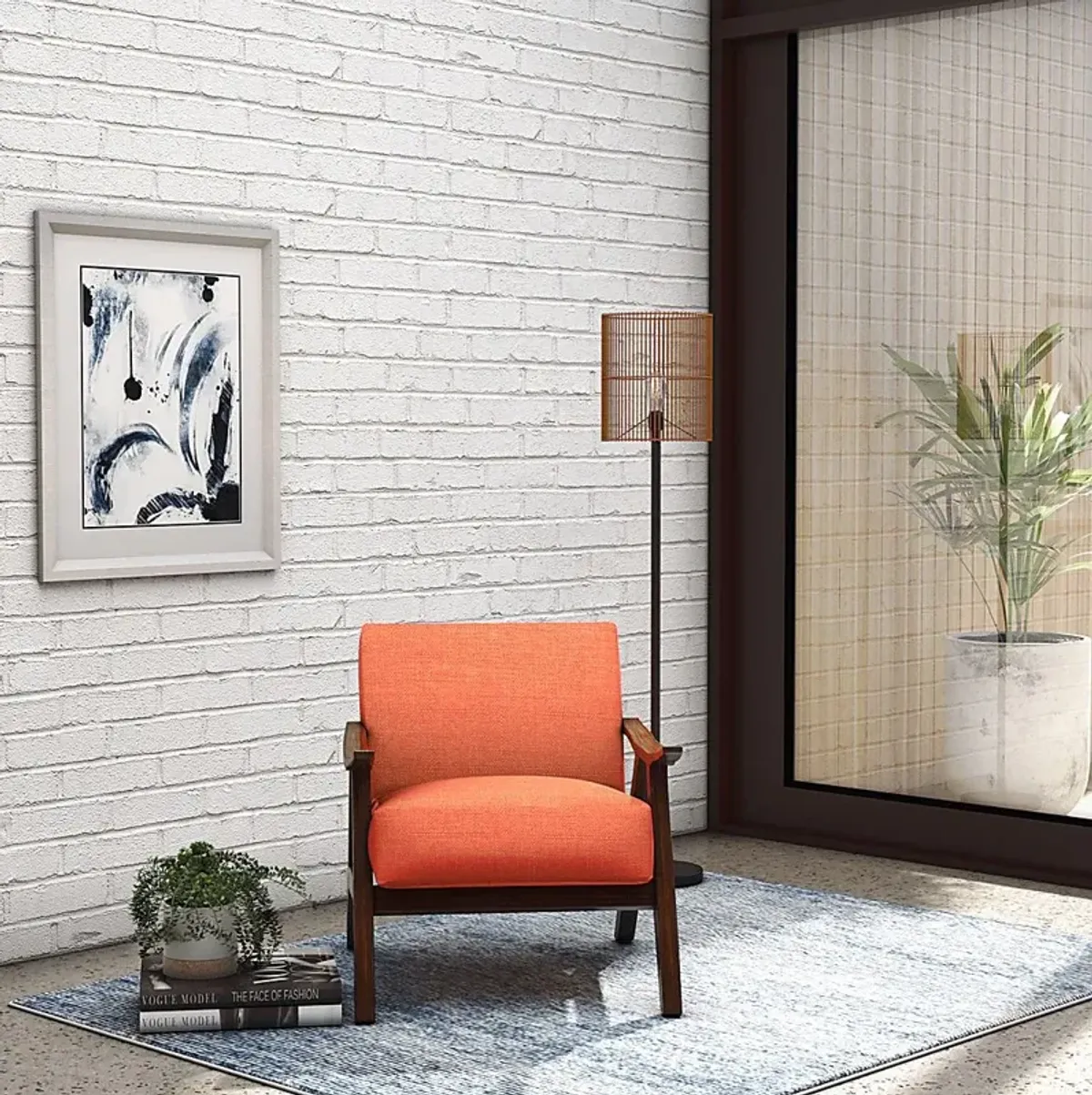 Shinano Orange Accent Chair