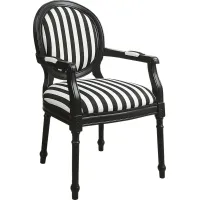 Haldan Black Accent Chair