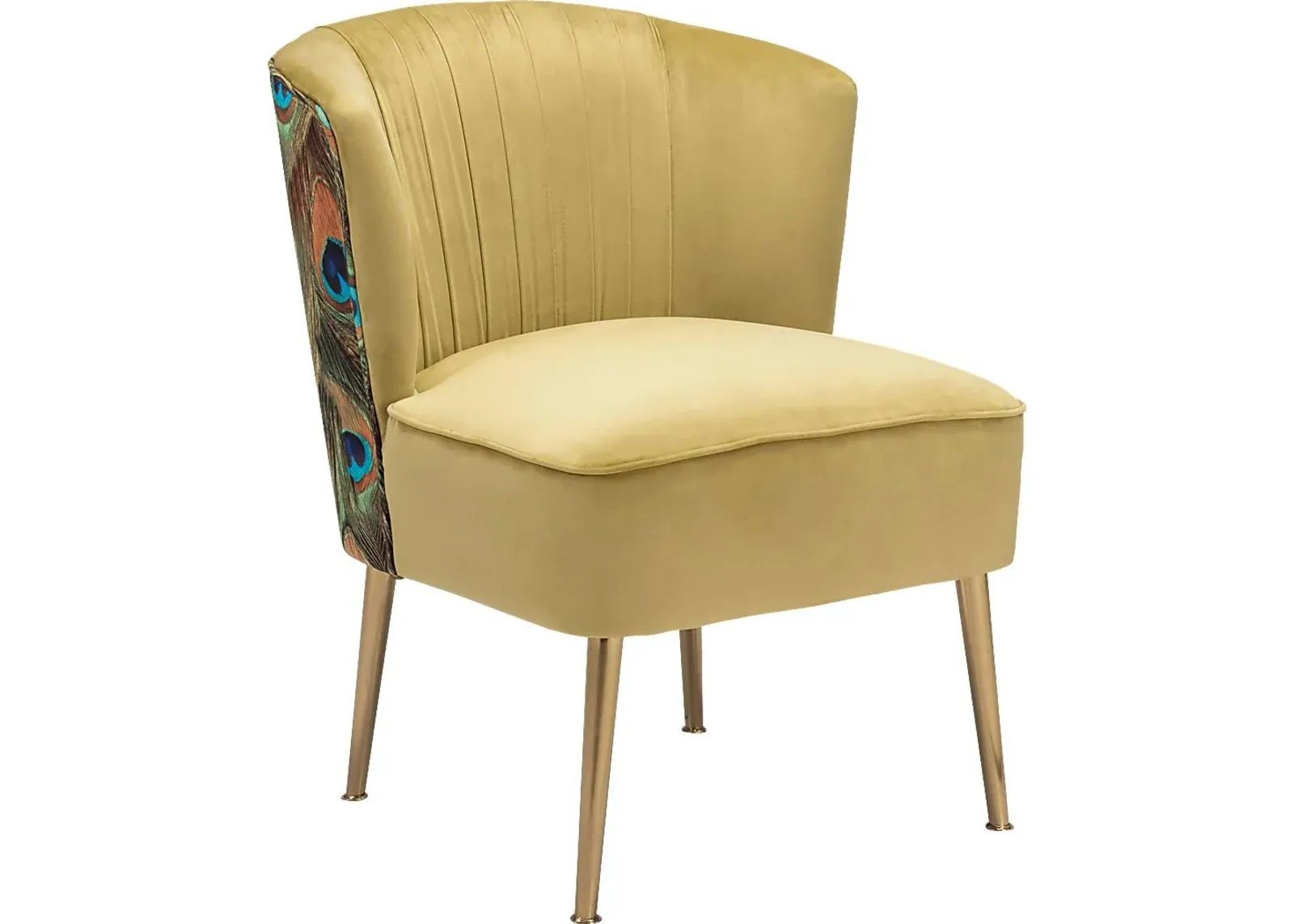 Exotic Flair Yellow Accent Chair