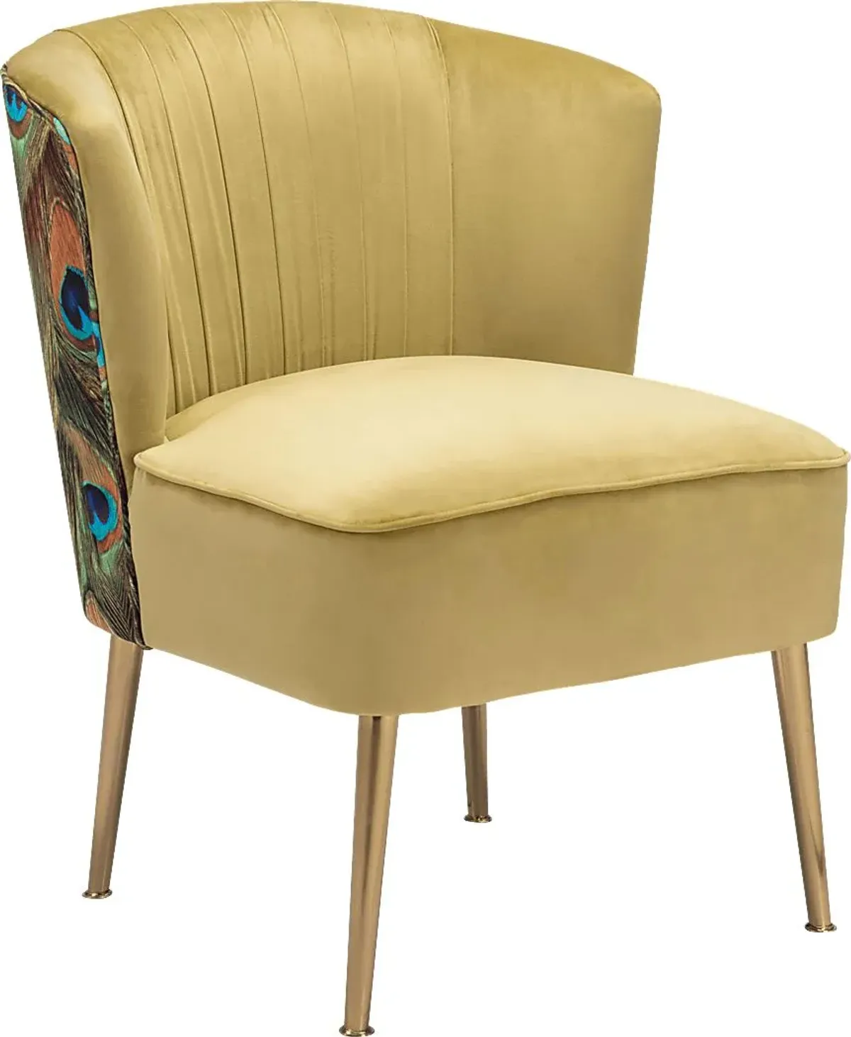 Exotic Flair Yellow Accent Chair