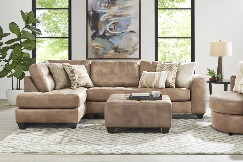 Bellinger Camel 3 Pc Sectional Living Room