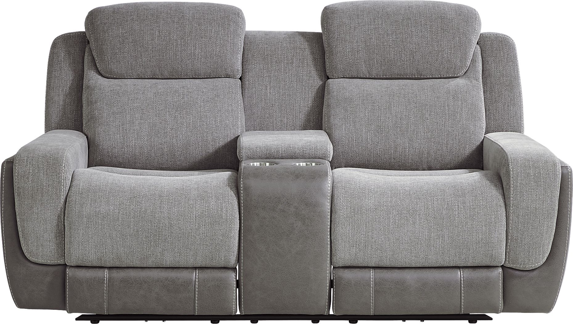 State Street Gray 5 Pc Dual Power Reclining Living Room