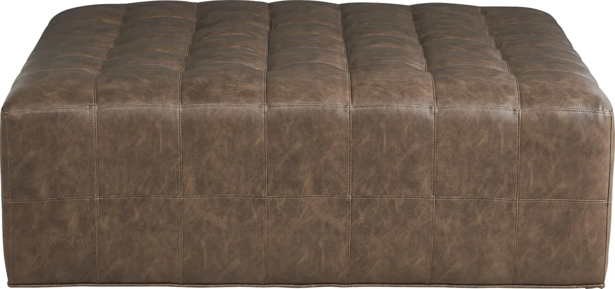 Cindy Crawford Home Glenwood Springs Brown Cocktail Ottoman