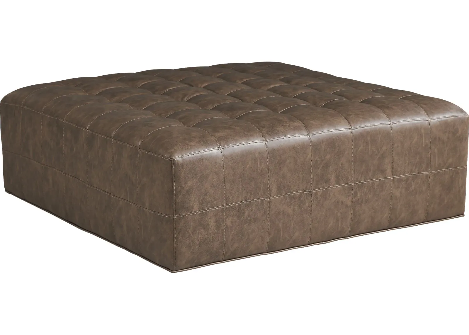 Cindy Crawford Home Glenwood Springs Brown Cocktail Ottoman