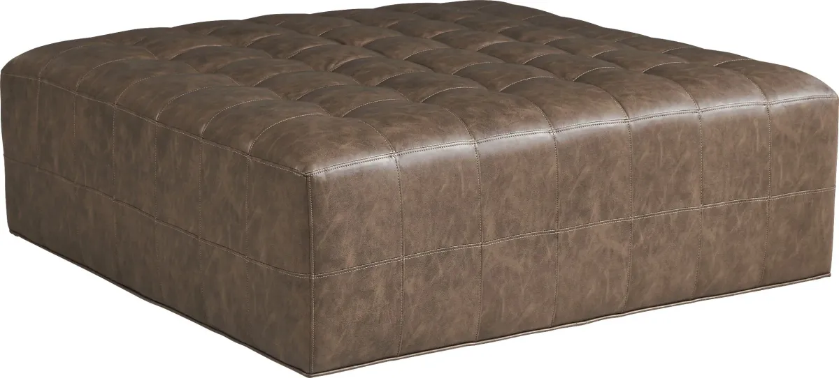 Cindy Crawford Home Glenwood Springs Brown Cocktail Ottoman