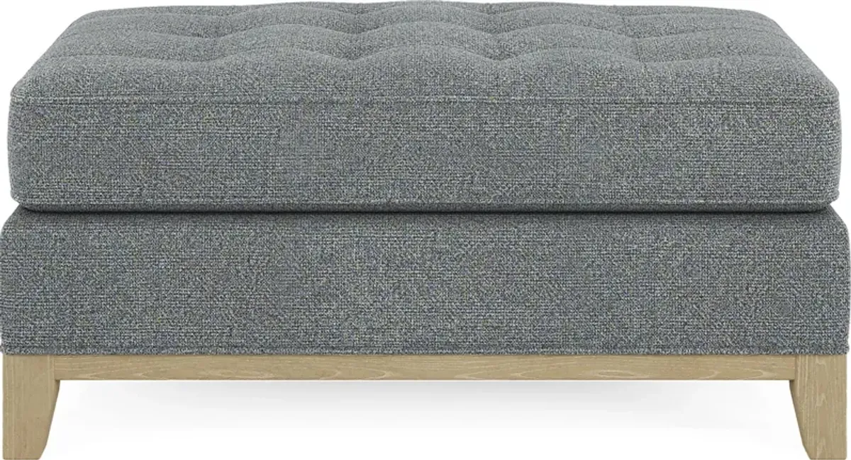 Fairmont Blue Ottoman