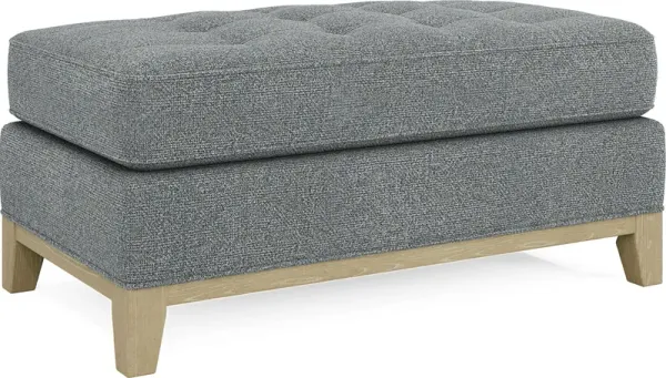 Fairmont Blue Ottoman