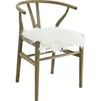 Aramon White Accent Chair