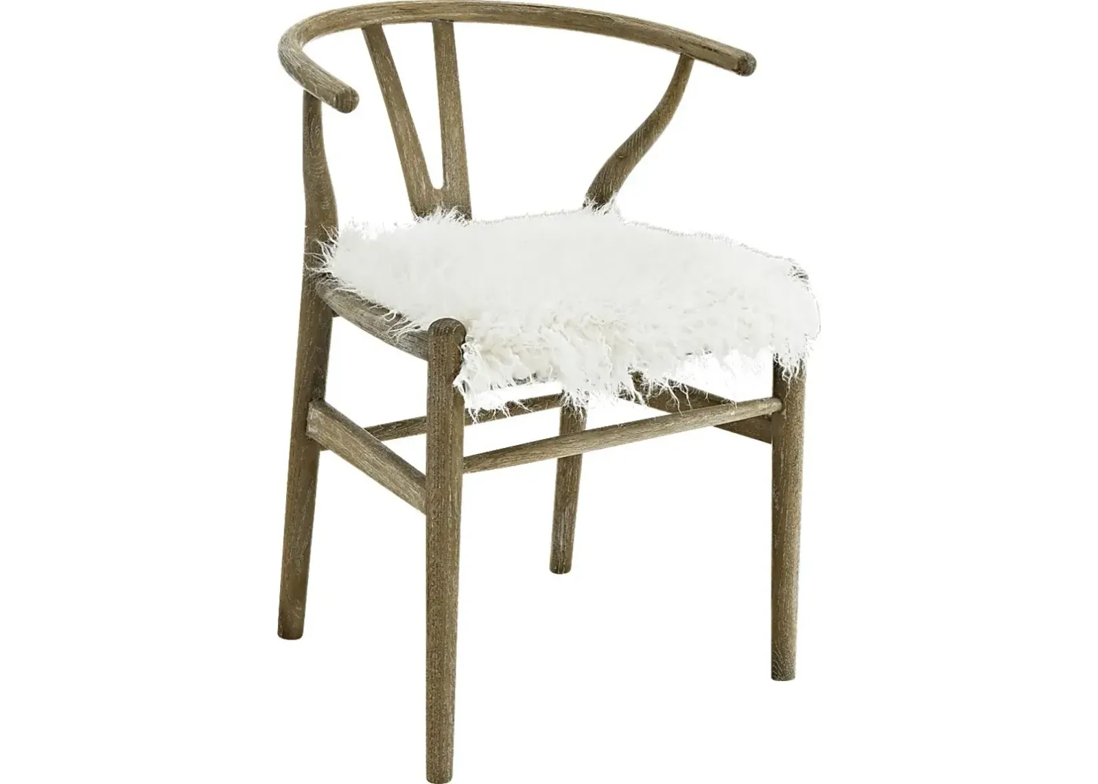 Aramon White Accent Chair