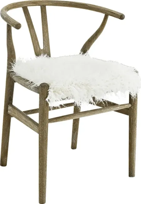 Aramon White Accent Chair