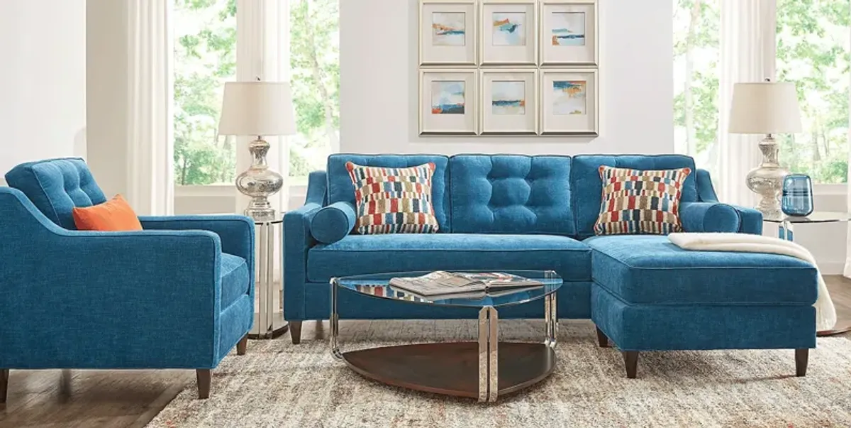 Hanover Ocean Chenille Chaise Sofa