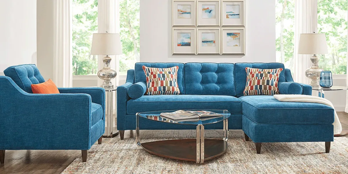 Hanover Ocean Chenille Chaise Sofa