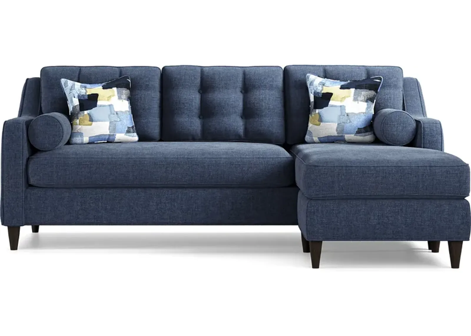 Hanover Indigo Chenille Chaise Sofa