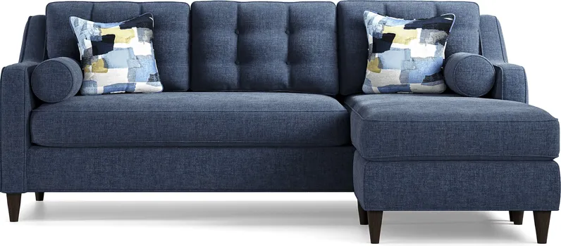 Hanover Indigo Chenille Chaise Sofa