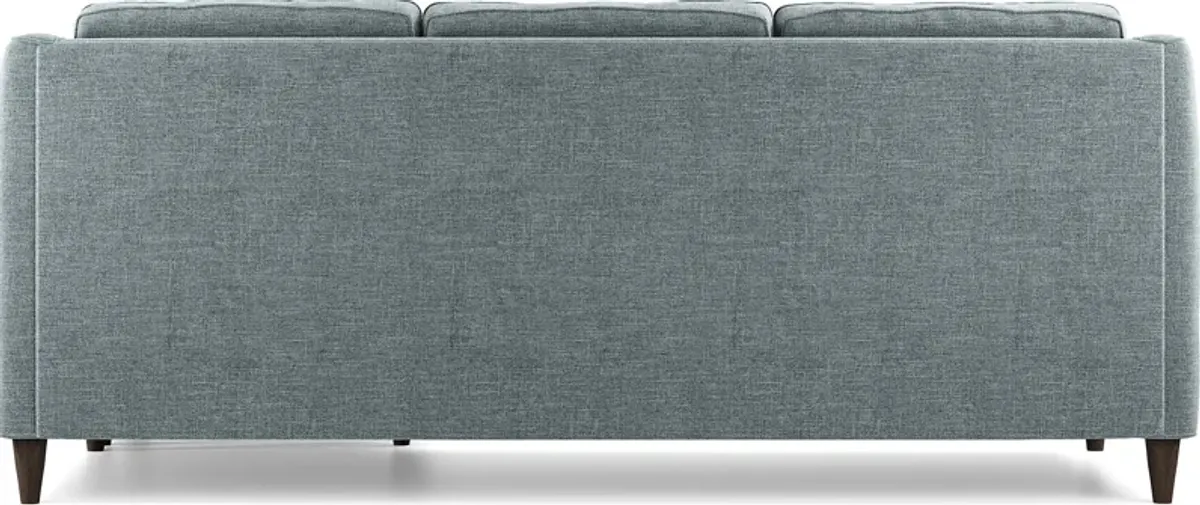 Hanover Teal Chenille Chaise Sofa