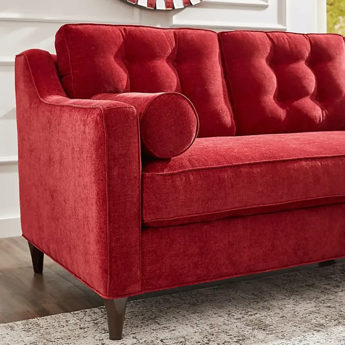 Hanover Ruby Chenille Chaise Sofa