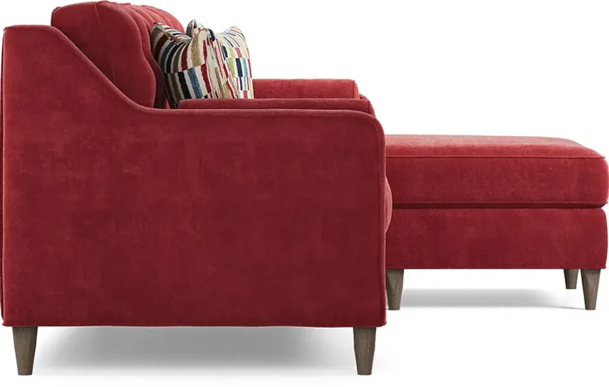 Hanover Ruby Chenille Chaise Sofa