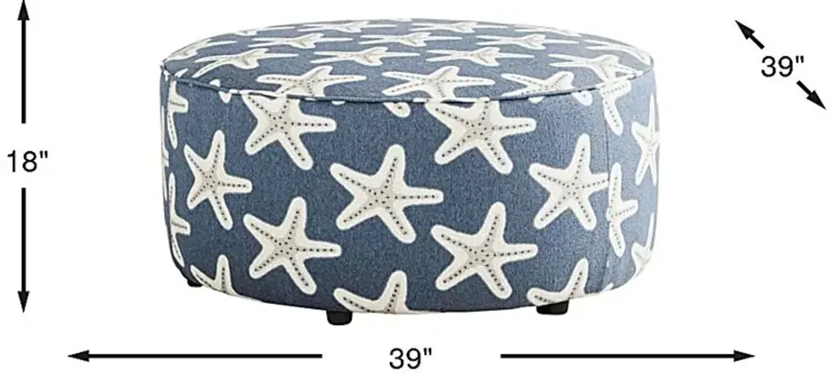 Brightwater Marine Cocktail Ottoman