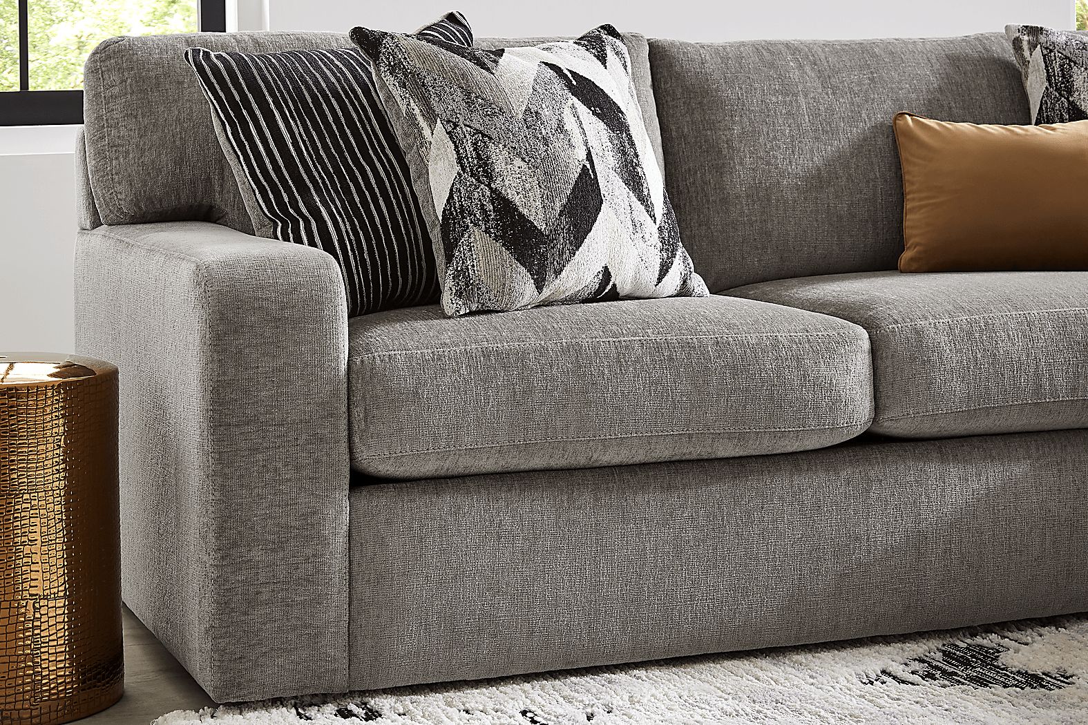 Dekker Park Gray 3 Pc Sectional Living Room