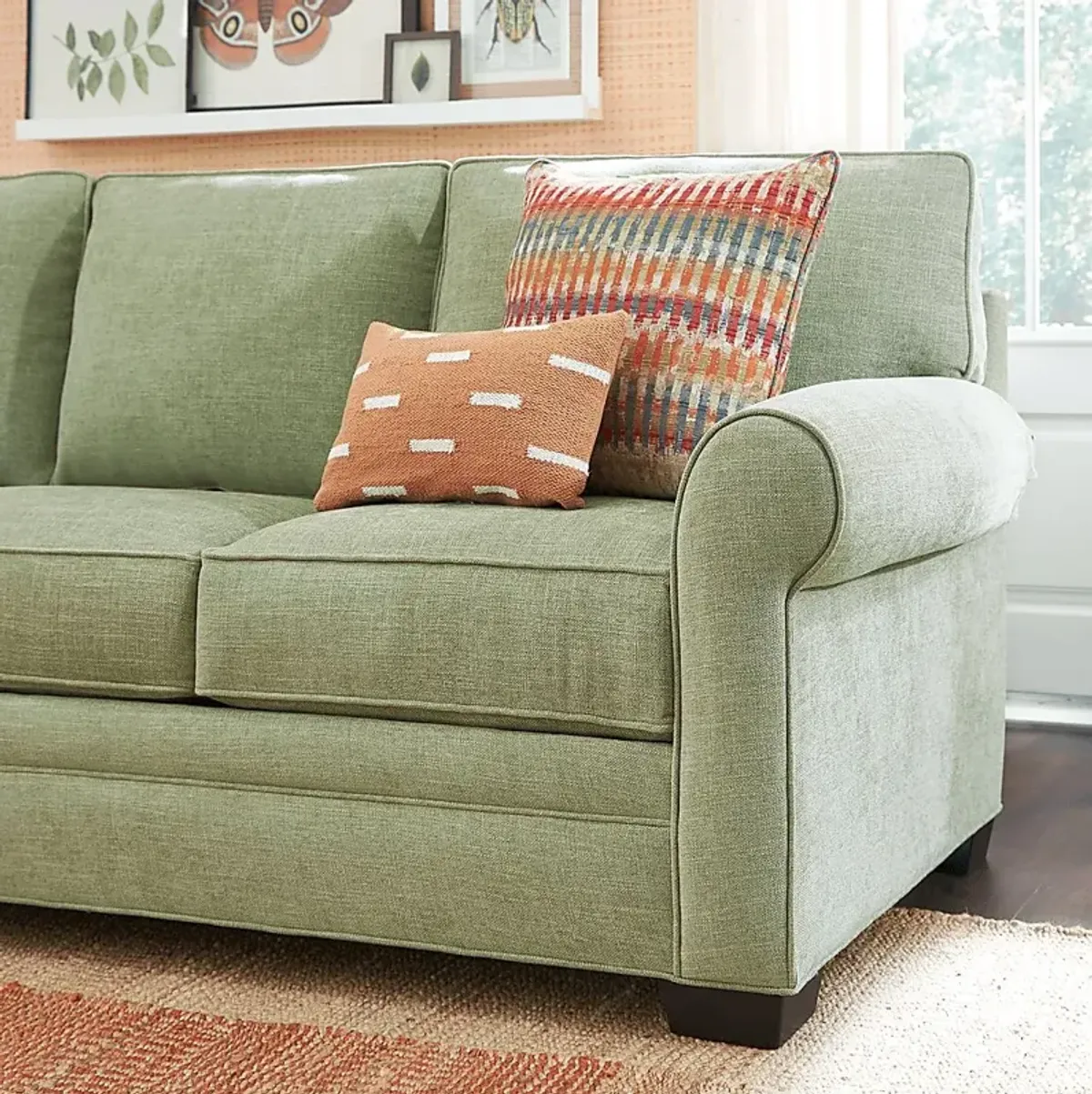 Bellingham Celadon Textured Chenille Gel Foam Sleeper Sofa