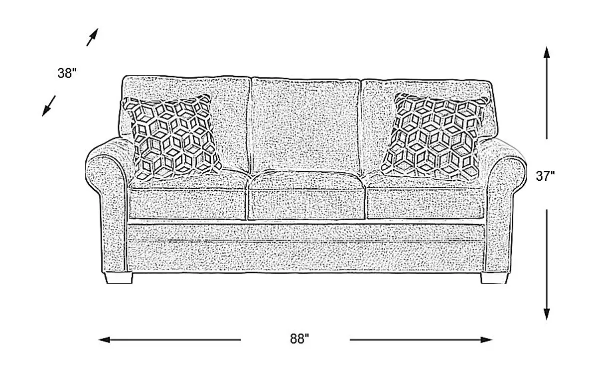 Bellingham Sunflower Textured Chenille Gel Foam Sleeper Sofa