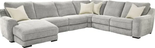 Somerset Gray 6 Pc Dual Power Reclining Sectional
