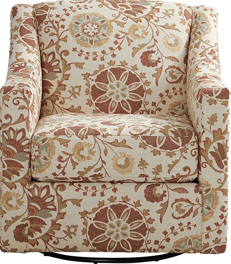 Winsborough Rust Accent Swivel Chair