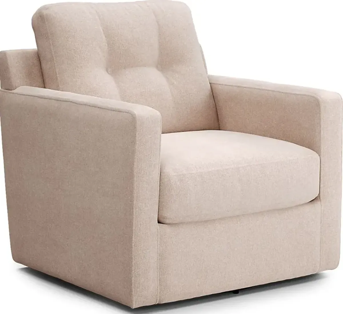 ModularOne Beige Swivel Accent Chair