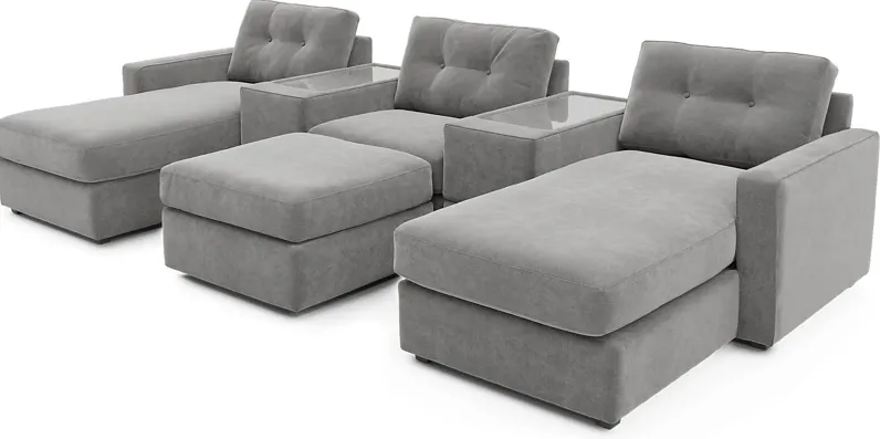 ModularOne Gray 6 Pc Sectional