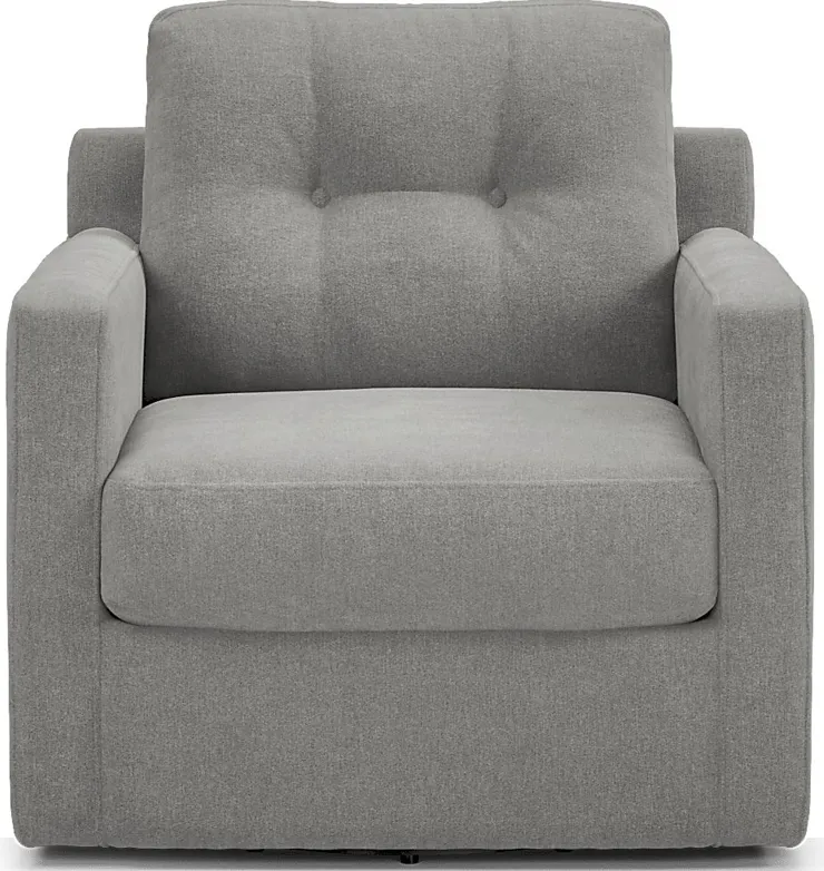 ModularOne Gray Swivel Accent Chair