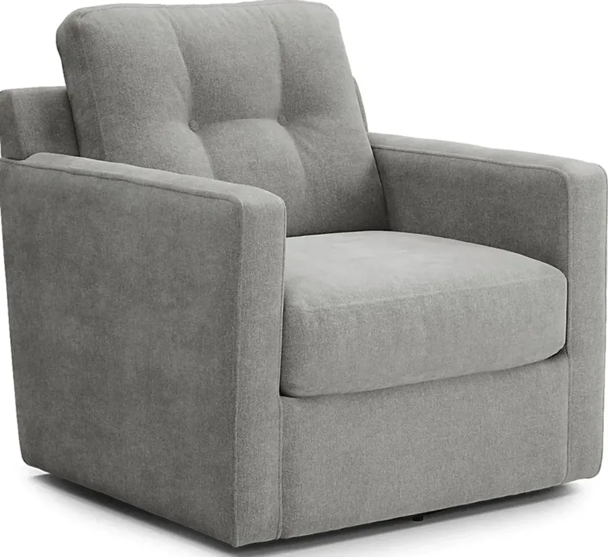 ModularOne Gray Swivel Accent Chair